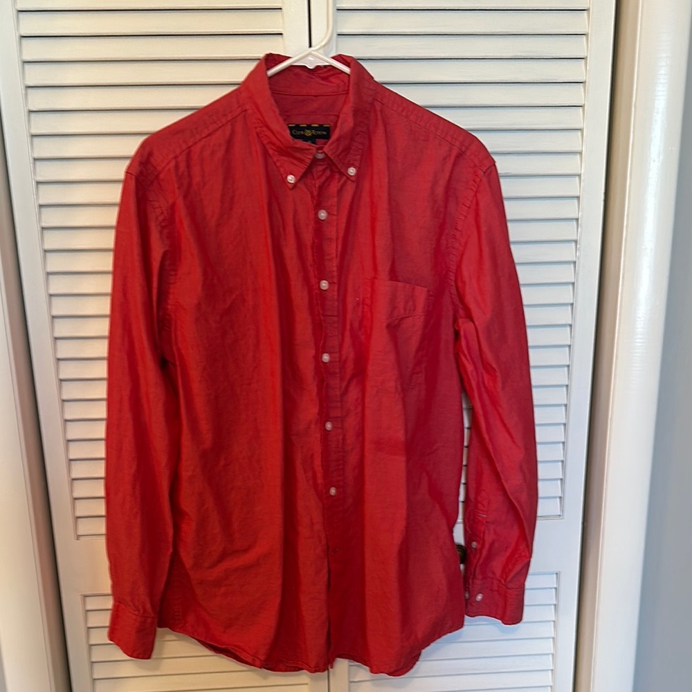 Club Room Red Button-Down Shirt